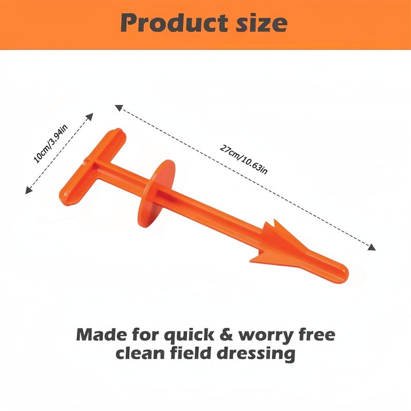 GHYTRIGEN 4 Pcs Hunting Butt Out Tool - Portable Hunting Accessories,Deer Butt Out Tool,Deer Field Dressing Kit,Field Dressing Knife,Deer Hunting Accessories for Deer Large Animal Livestock Anal Cleaning - Image 3